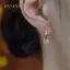 PNPIA- Thanh Lịch Sang Trọng Đầy Đủ Khoan Tròn Bông Tai Bóng Đa Năng Phong Cách Mới Độc Đáo Niche Kẹp Bông Tai Thời Trang Cao Cấp Trang Sức