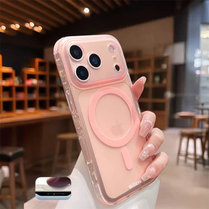 Ốp điện thoại từ tính mờ cho iPhone 17 Pro Max 13 14 15 16 pro max Bao gồm tất cả bảo vệ ống kính máy ảnh vỏ mềm Vỏ bảo vệ vỏ điện thoại
