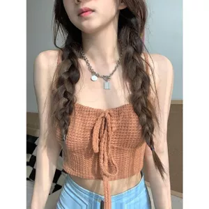 Áo yếm gợi cảm bên trong dành cho nữ Thời trang Thiết kế mùa hè Niche Áo khoác ngoài ngắn Hot Girl Top