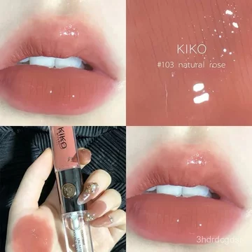 KIKO Son bóng hai đầu dành cho nữ, son bóng trong suốt có độ bóng nước như gương, son không dính cốc, chống thấm nước.