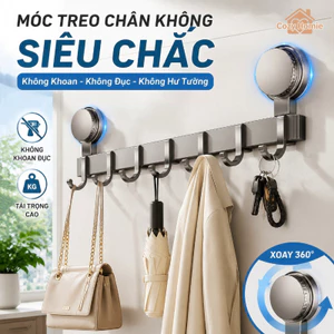 móc treo quần áo hút chân không không khoan không dính thép không gỉ phù hợp mọi bề mặt