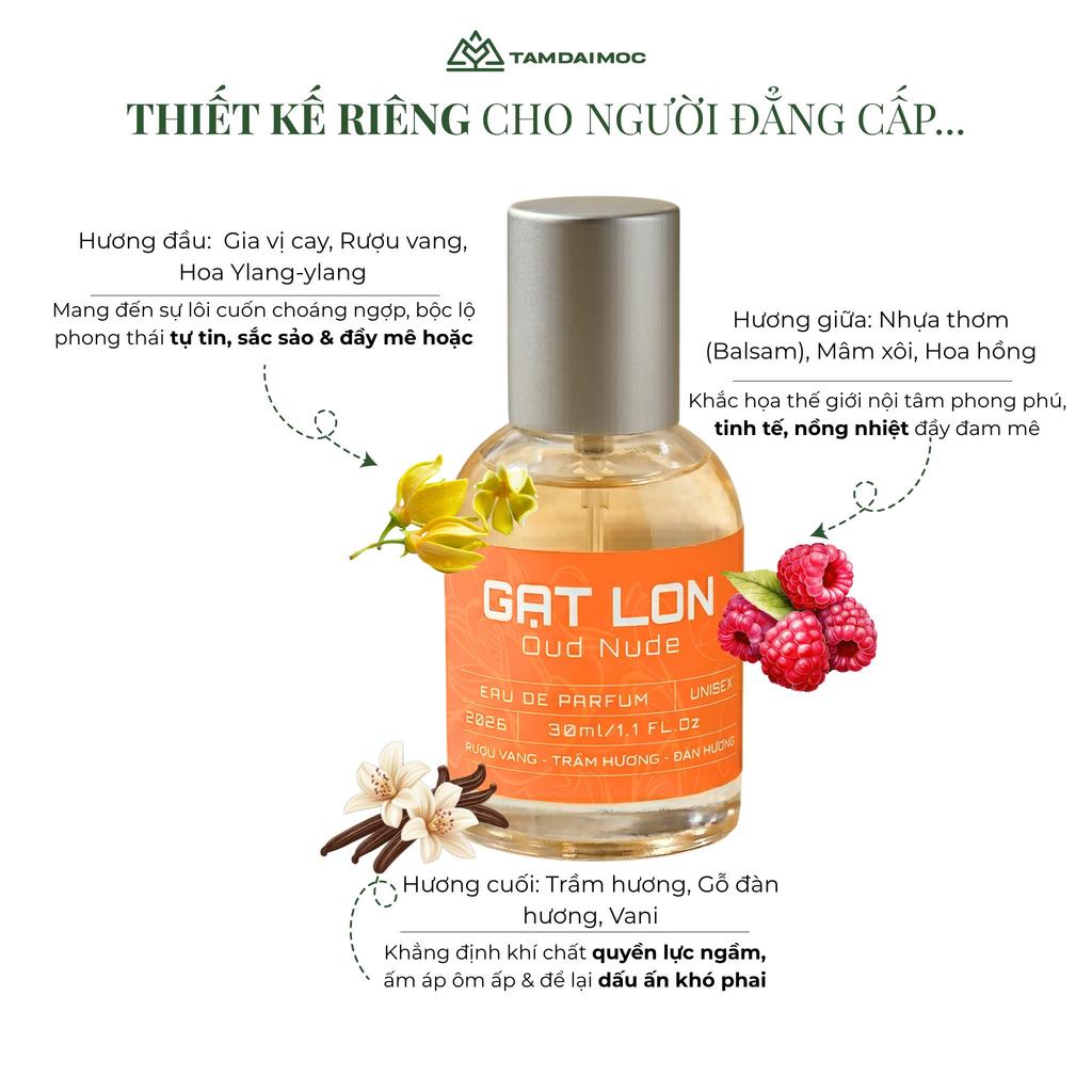 TAM ĐẠI MỘC Nước Hoa Unisex Oud Nude Hương Trầm Gỗ 30ml