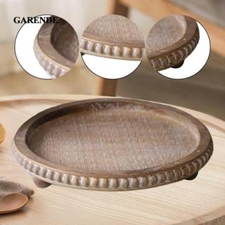 Garende Tròn Bằng Gỗ Trang Trí Khay Món Ăn Nến Đĩa Đĩa Nước Hoa Trang Sức Giá Đỡ Cho Xà Phòng Bàn Cà Phê Ottoman Bồn Rửa Planter