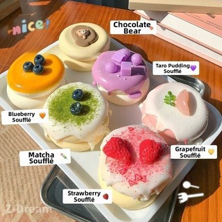 Tinh Tế Hai Lớp Dâu Sôcôla Bánh Mì Nướng Bánh Trái Cây Bánh Mì Đào Pudding Matcha Món Tráng Miệng Cô Gái Quà Tặng Kdis Taba Squishy Đồ Chơi