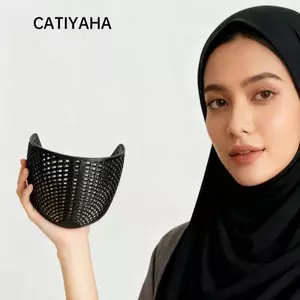 Băng đô CATIYAHA để cố định khăn trùm đầu, Thiết kế chống gió Giá đỡ khăn trùm đầu bằng Nylon di động, Phụ kiện tóc đa chức năng mở rộng cho phụ nữ Muslmi để duy trì an toàn vừa vặn