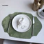 Linh hồn| Không thấm nước Placemat Da nhân tạo Placemat Retro Hình bầu dục không đều Placemat Chịu nhiệt Chống trượt Da nhân tạo Bàn ăn thanh lịch Bảo vệ cho Hom
