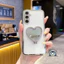 Ốp điện thoại hình trái tim dễ thương cho Redmi Note 15 14 14S 13 12 Turbo 11 11T Pro Plus 11S 10 10S 9 9T 9S Pro Max Lite 8 5G 4G Vỏ khung mạ trong suốt sang trọng Vỏ mềm