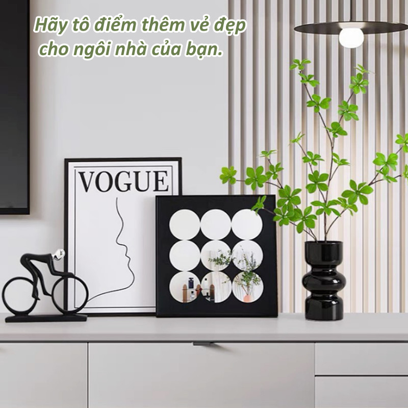 Bộ 2 Tranh Decor Vogue Đen Trắng–Để Bàn/Treo Tường,Gỗ Ép Chắc Chắn,Trang Trí Phòng Khách Phòng Ngủ