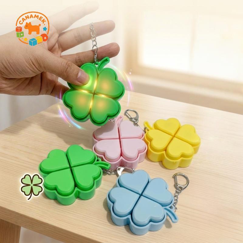 Móc khóa cỏ ba lá LED CANAMEK có nút có thể điều chỉnh Giảm căng thẳng cho công việc và vui chơi CSF