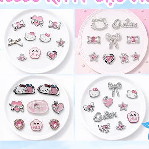 Set charm Hello Kitty bạc vip xịn cao cấp- Set 4 món siêu cute- Có bán lẻ phụ kiện