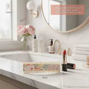 HNKMP 5 Miếng Dán Tóc Họa Tiết Hoa Viền Tóc Bộ Chống Trơn Trượt Có Thể Tái Sử Dụng Miếng Dán Tóc Đầu Trước Để Làm Đẹp Sử Dụng Hàng Ngày.