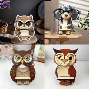Giá đựng kính RTJIFSS, Giá đỡ kính mắt thủ công động vật, Giá trưng bày kính mắt bằng gỗ dễ thương cho nam nữ Người lớn