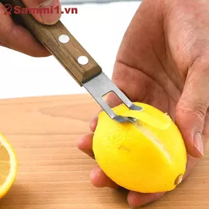 Dao gọt vỏ chanh bằng thép không gỉ ZK có tay cầm bằng gỗ, dụng cụ nhà bếp chống rỉ VN