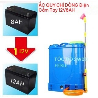 Sạc bình phun thuốc 12V 1A 220V tự ngắt - Sạc ắc quy chì 12V 8-12Ah cho máy phun thuốc