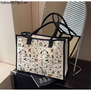 Dung Tích Lớn Hoạt Hình Túi Vải Nữ Sinh Viên Đi Chơi Thời Trang Di Động Túi Mua Sắm Mẹ Đeo Vai Túi Tote