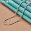 URMYLADY Bạc 925 Đơn Giản 3 Mm Dây Xích 16-30 Inch Vòng Cổ Dành Cho Nam Nữ Thời Trang Tiệc Cưới Trang Sức