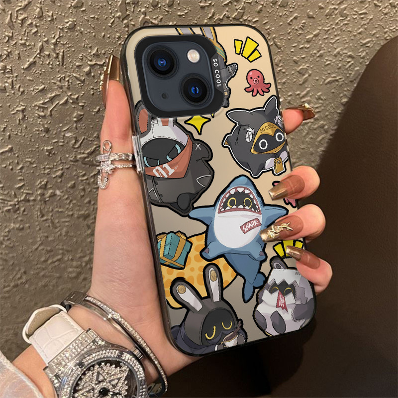 Ốp Điện Thoại Cho IPhone 6 6S SE 2020 7 8 X XS Max XR 11 12 13 14 Plus 15 16 17 Pro Max 17 AIR Chibi Cyber Linh Vật