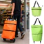 Mới Có Thể Gập Lại Vải Oxford Túi Mua Sắm Có Bánh Xe Chống Thấm Nước Di Động Tạp Hóa Túi Tote Hộ Gia Đình Có Thể Tái Sử Dụng Lưu Trữ Túi Xách