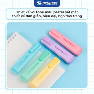 Bút Dạ Quang Thiên Long Flexoffice  – Bút Dạ Quang Màu Pastel Vintage Sáng Đậm Không Lem Chữ