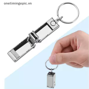 VFZ Thép không gỉ Mini Gấp Móng Tay Kẹp Có Vòng Chìa Khóa Tay Cầm Xoay Móng Tay Phụ Kiện Và Dụng Cụ Làm Móng Tay Kéo Nhỏ OTE