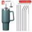 GAVESTO 1 Ống Hút Inox, Ống Hút Cốc Uống 6 Mm 8 Mm, Ống Hút Thay Thế Bạc Có Thể Tái Sử Dụng Thẳng Bent Cho 30oz 40oz Tyeso Cup
