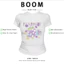 BOOM Áo Baby Tee Nữ Cotton Ôm Body-Áo Thun Ngắn Tay Y2K In Hình PhongCách Mùa Hè, Cổ Tròn Hàng Đầucách hàn quốc phong210