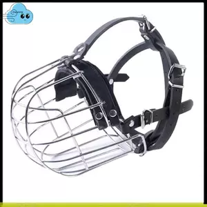 Cho Rottweiler Pháp Bulldog Sắt Lồng Chó Mõm Chống Ăn Kim Loại Thoáng Khí Có Thể Điều Chỉnh Giỏ Cho Giống Lớn