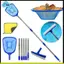 Lưới hồ bơi có cực Cleaner cho Inground over Ground Bể bơi Skimmer Cleaning Kit Sân sau Sân vườn Sân vườn Công viên