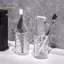 Cốc đựng bàn chải đánh răng bằng nhựa HL có tay cầm Phòng tắm gia đình Tumblers Cốc di động Hộp đựng bàn chải đánh răng trong suốt LMWU