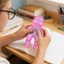 Búp bê Squishy lấp lánh trong suốt, Đồ chơi giảm căng thẳng cho bé dễ thương cho bàn làm việc và quà tặng văn phòng