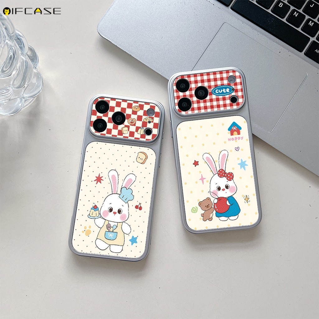 Dành Cho Realme 16 15 15X 15T 14 14X 14T 13 12 12X 11 9 Pro Plus 9i 8 8S 7 7i 6i 5 5s 5i 5G 4G Ốp Điện Thoại Nhìn Lớn Cửa Sổ Da PU Thỏ Gấu Anh Đào Ngôi Sao Vỏ Dễ Thương Vỏ bọc