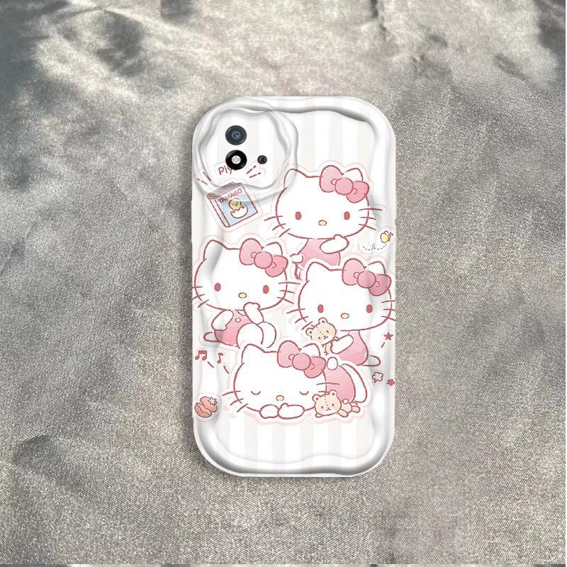 Thích Hợp Cho Realme C20 C20A C11 2021 3D Bé Gái Mềm TPU Kitty Cat Vỏ Điện Thoại Chống Sốc