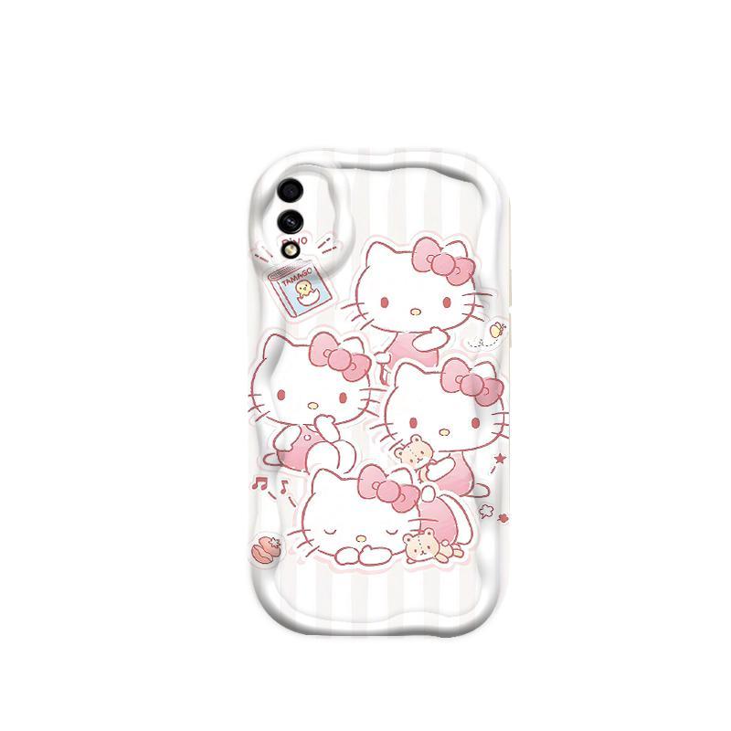 Thích hợp cho điện thoại thông minh Samsung A02 M02 A10 A10S M10 3D TPU mềm Kitty Cat Vỏ điện thoại chống sốc