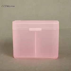GCDHome Cotton Pads Khăn Lau Móng Tay Bàn Chải Trang Điểm Sắp Xếp Hộp Bảo Quản Doublepartment HOT