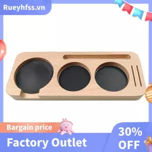 51 mm Gỗ Cà Phê Tam Giác Trạm Đứng Cà Phê Portafilter Giá Đỡ Ép Đứng Espresso Phân Phối Đòn Bẩy Giá Đỡ