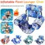Ghế ngồi nổi AMBU, có cánh tay & tựa lưng Phao bể bơi bơm hơi có thể gập lại, Ghế bơi hàng nổi bền bỉ Thể thao bể bơi
