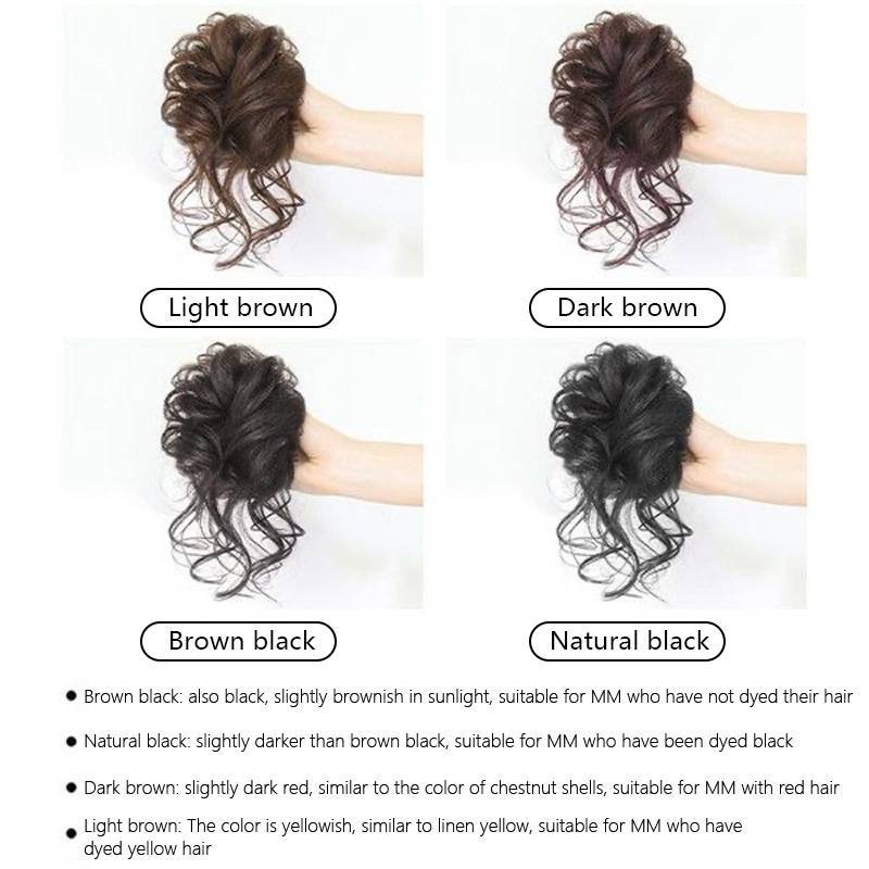 Trong kho tổng hợp xoăn Bun lộn xộn Claw chignon Clip đàn hồi tóc scrunchies hairpieces: Cá Tuyết