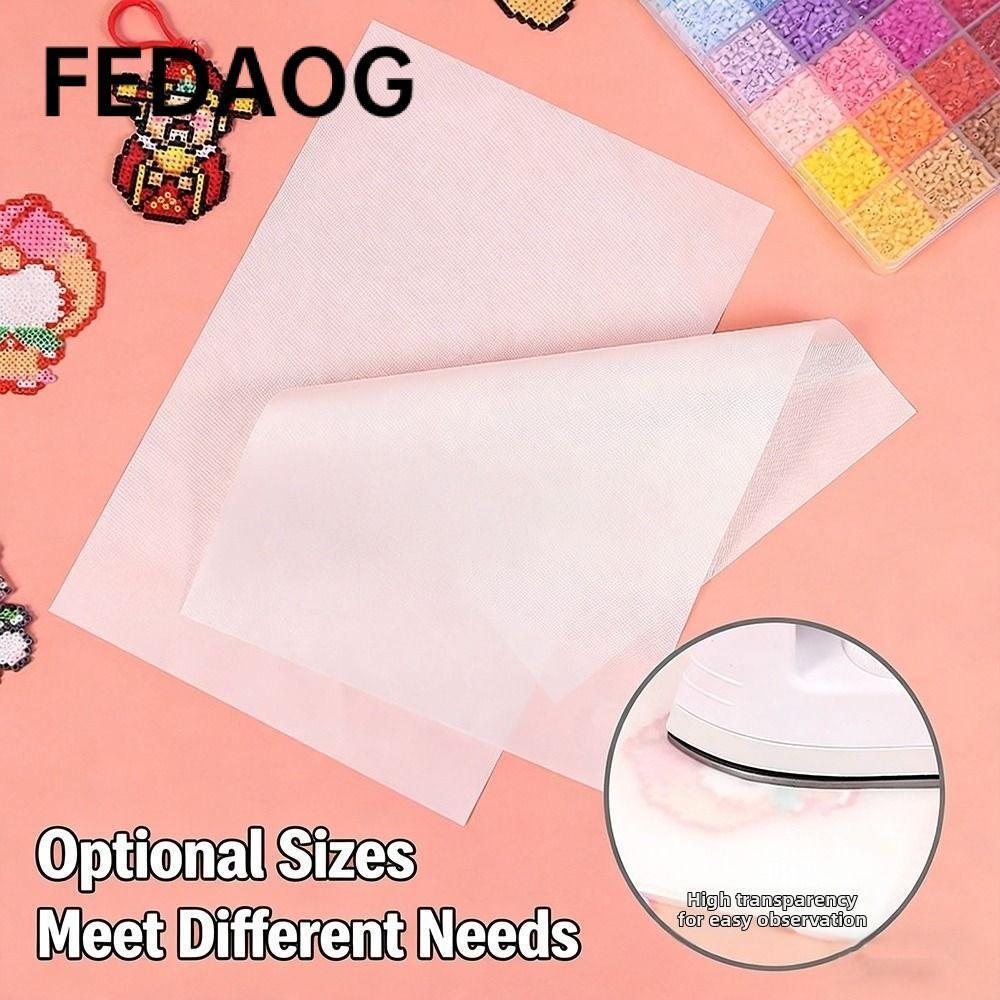 FEDAOG 50 / 100 CÁI Giấy nướng hạt Perler, Phụ kiện đồ chơi Thảm sắt DIY Puzzle Bean Giấy ủi đặc biệt, Máy hỗ trợ ủi có thể tái sử dụng thủ công Giấy ép nhiệt cho đồ chơi hạt Hama