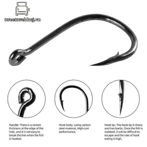 Nhíp 100-500 Chiếc Móc Câu Cá Bộ Thép Carbon Cao Sắc Nét Bền Móc Cá Ro Thiết Bị Câu Bánh Răng Câu Phụ Kiện VN