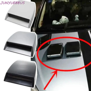 JUNYUE88US Nhãn dán lưu lượng không khí ô tô, Nhãn dán lỗ thông hơi nắp ca-pô tự dính, Vỏ dán phụ kiện Vỏ trang trí Universal Fit Hood Scoop Phụ kiện tự động