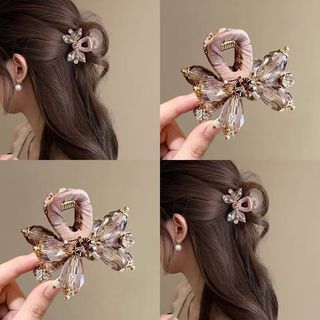 Màu Pháp Pha Lê Nhỏ Lấy Kẹp Nữ Tinh Tế Kim Cương Giả Tóc Nổ Bên Kẹp Đầu Nửa Tóc Cá Mập Kẹp