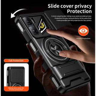 Xoay Mới Trượt Ống Kính Funda Cho ZTE Nubia NEO 3 5G Ốp Lưng Vòng Từ Tính Cho ZTE Nubia NEO 3 Ốp Lưng Có Thể Gập Lại Chân Đế Vỏ Giáp