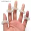 VFZ 10 Chiếc Thép Không Gỉ Ngón Tay Massage Vòng Châm Cứu Trị Liệu Thư Giãn Máu OTE