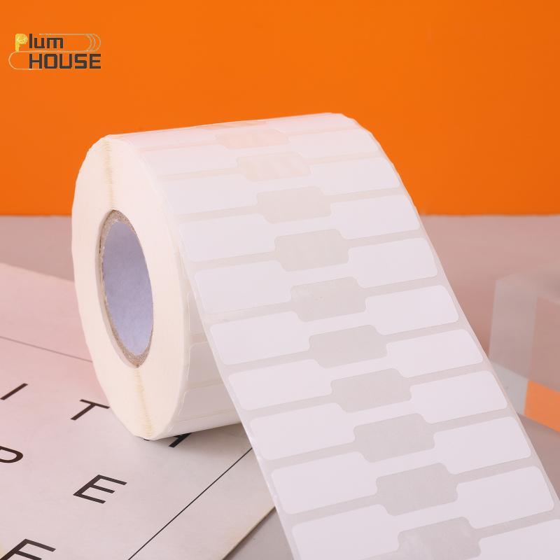 PlumHOUSE 500 Cái / Cuộn Giá Stiers Trang Sức Giá Thẻ Tự Dính Trắng nk Stier Giấy Kraft Vòng Nelace Bông Tai Giá Nhãn VN
