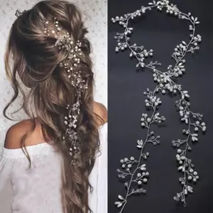 Phụ kiện tóc cô dâu kẹp tóc vương miện nữ đám cưới hạt vương miện [Mina]