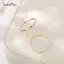 AqToCna 2 Chiếc Cổ Điển Đơn Giản Dainty Mịn Người Phụ Nữ Mỏng Nhẫn Chất Lượng Hàng Đầu Trang Sức Dành Cho Nữ Bé Gái Thời Trang Tiệc Cưới Trang Sức Quà Tặng AqToCna