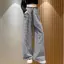 Thiết kế có dây kẻ sọc mang lại cảm giác eo cao thon gọn hơn Tất cả các trận đấu Drape Thời trang ống rộng