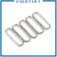 5 Miếng Bạc Thép Không Gỉ Nhẫn Nylon Dây Đeo Dây Thắt Lưng