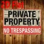 CIFbuy Vintage Iron Private Property Sign, Mảng bám tường mộc mạc, Trang trí kim loại ngoài trời cho khu vườn không gian cá nhân