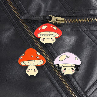 Dễ Thương Kawaii Nấm Men Thổ Cẩm Bộ Hoạt Hình Toadstool Ve Áo Pin Cho Ba Lô Quần Áo Phụ Kiện Quà Tặng Cho Người Yêu Thực Vật Trẻ Em